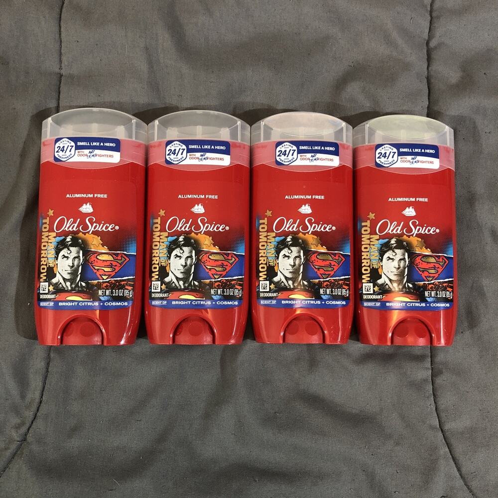 4X Old Spice DC SUPERMAN Man Of Tommorow Antiperspirant Deodorant BRIGHT CITRUS